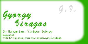 gyorgy viragos business card