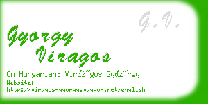 gyorgy viragos business card